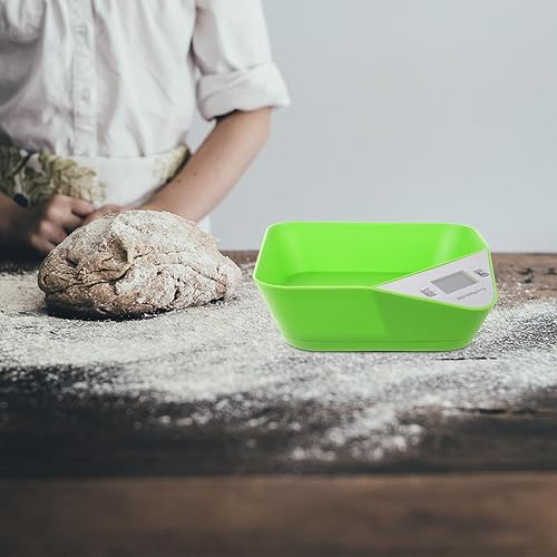 Miniatura 4 de Toyvian Báscula digital de cocina con cuenco integrado, pesaje preciso de alimentos para hornear y cocinar, diseño de botón simple, compacto, no
