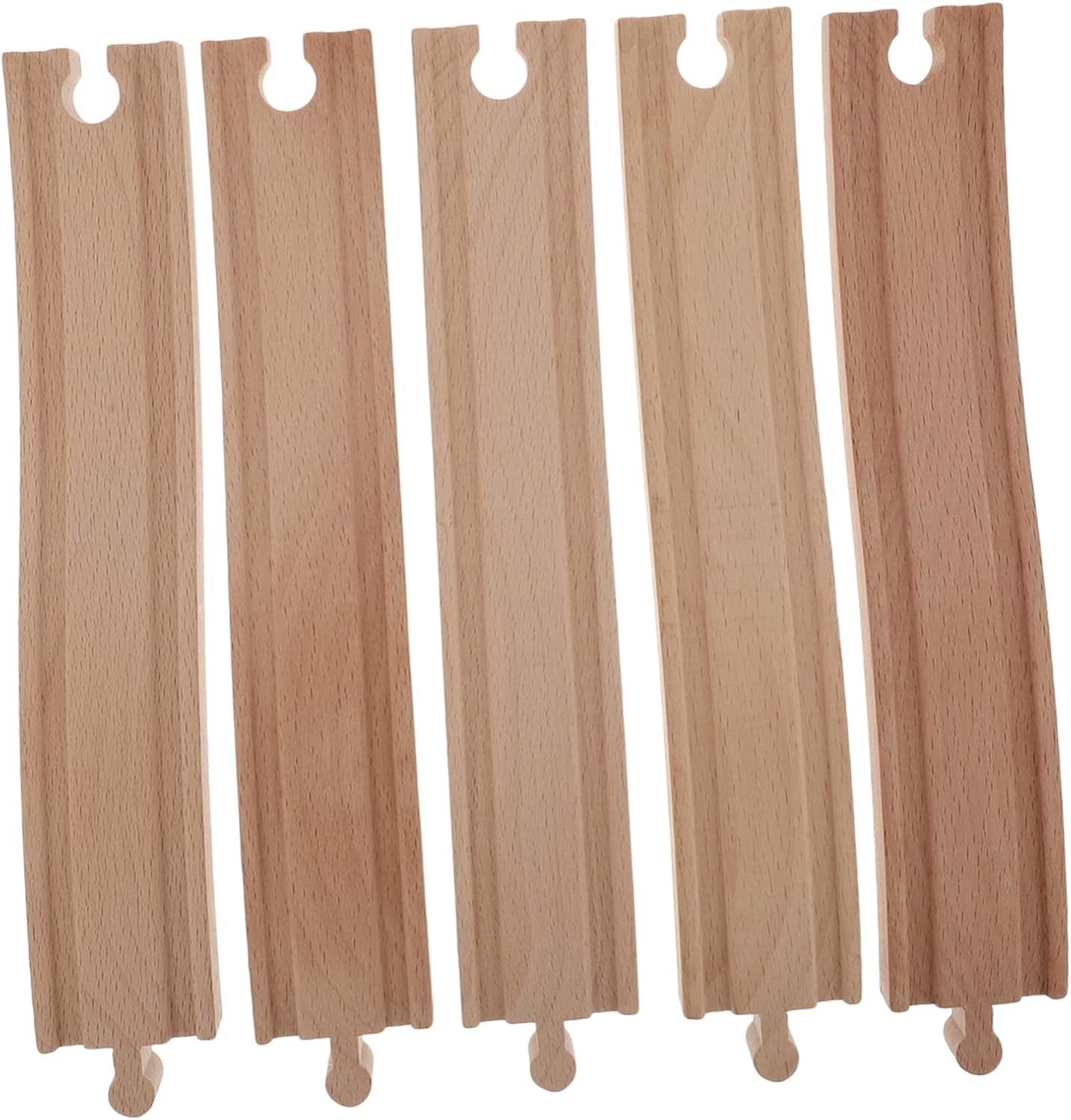 WOONEKY Wooden Train Extension Set Made of Premium Wood Ascending Arch Rails for Promotes Creativity and Fine Motor Skills Durable Railway Accessories for Fun at Home