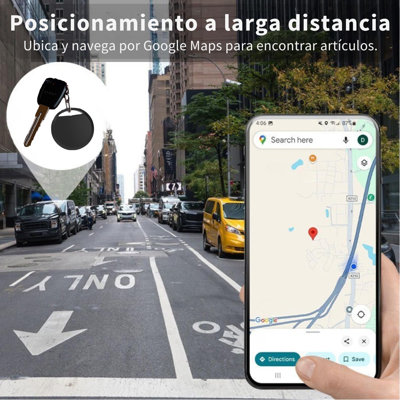 Localizador GPS Android. Autorizado por Google | Tracker Android (No Apple) | Smart Tag Google | Rastreador para Llaves, Niños, Personas Mayores, Perros, Coche, Moto | Finder Bluetooth | Pack 4 — view 3