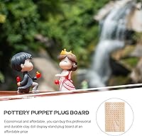 Vista 7 de 2 piezas de soporte de pintura, base de pasatiempos, soporte de piezas de madera y arcilla, estante de exhibición de cerámica para esculpir