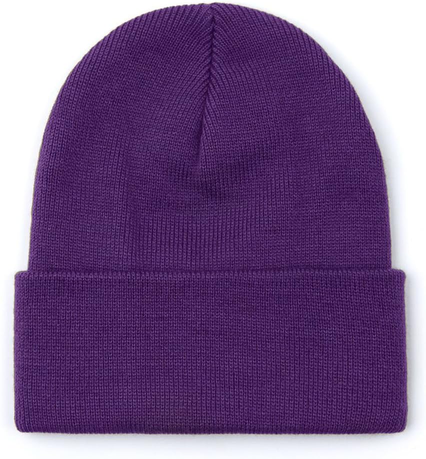 Unisex Simple Knit Hat, purple