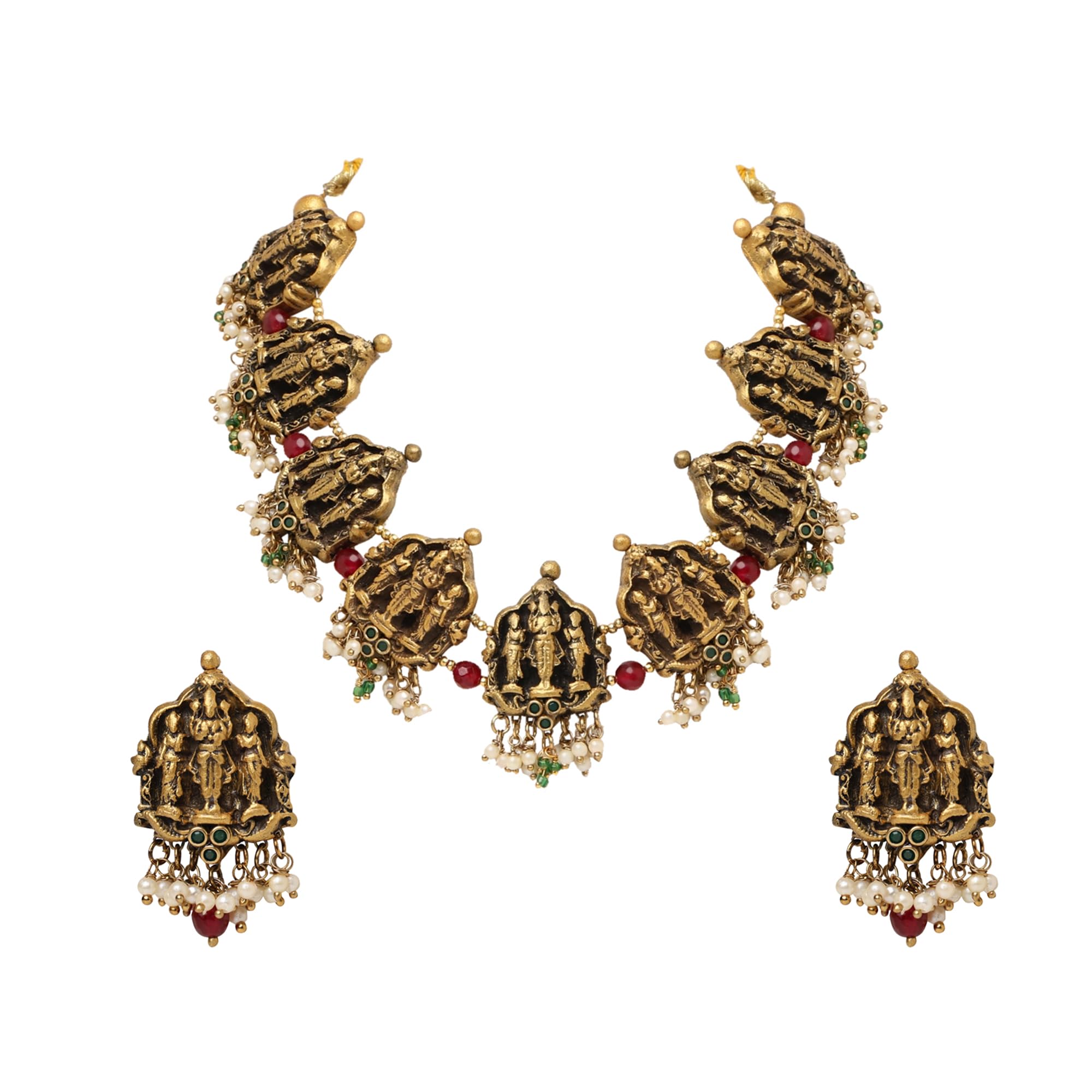 The H BrandHaarambyyashh-Terracotta jewellery Hand Made For Women (N0035)