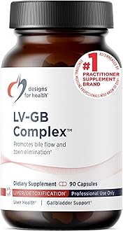 Designs for Health LV-GB Complex - Liver Detox Supplements for Gallbladder Support with Milk Thistle, Artichoke, Vitamins + Ox Bile - Supports Bile Flow + Toxin Elimination (90 Capsules)
