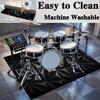 Sound Absorbing Rugs KKOTYT Drum Rug Drum Mat, Sound-Absorbing Mat For Electronic Drums, Non-Slip Anti-Noise Drum Mat, Soundproof Drum Mat, Floor Mat Mat For Acoustic Drums-G|160x200cm Sound Proof Rug