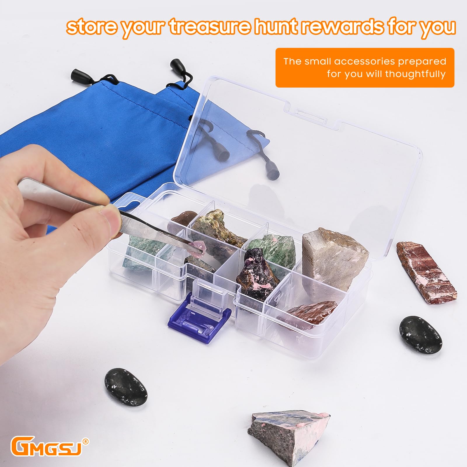 19 PCS Geology Rock Pick Hammer Kit, 23oz Hammer & 3 PCS Digging Chisels Set for Rock Hounding, Gold Mining & Prospecting, Equipment Tool with Blow-and-Suck Ball, Whistle (style2)