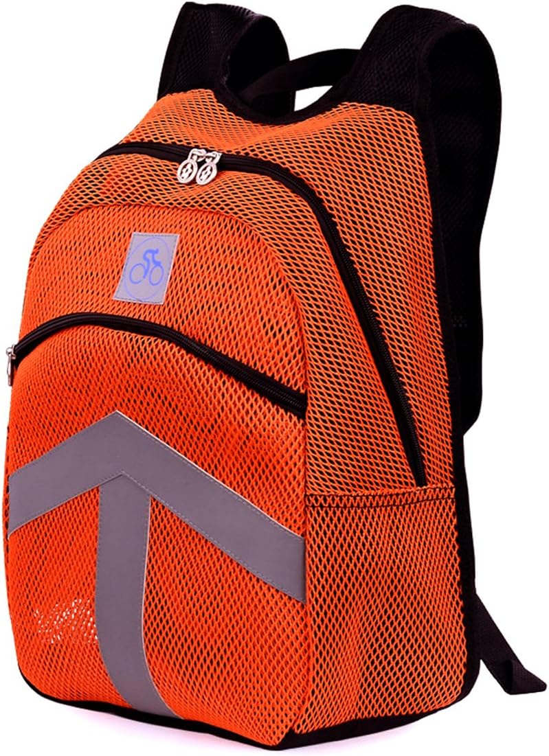 Breathable Mesh Backpack Travel Hiking Backpack Blue G00146 (Orange 2)
