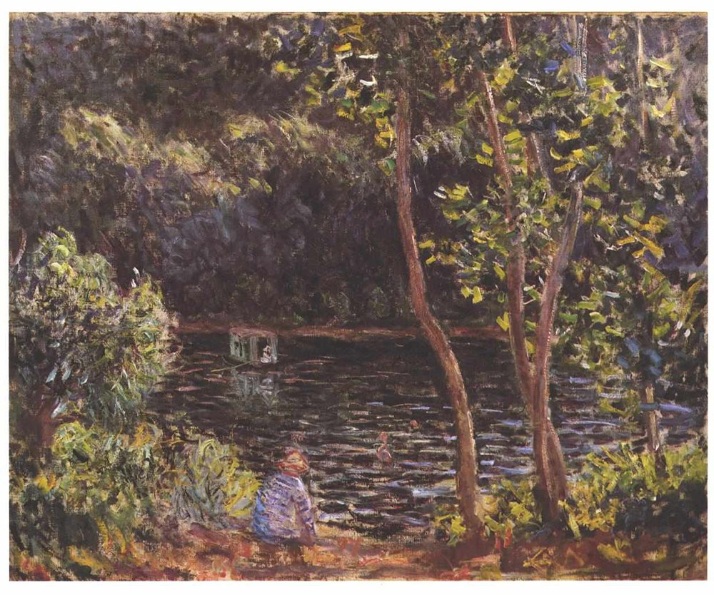 Claude Monet Le Bateau Atelier grand format finition Semi Gloss