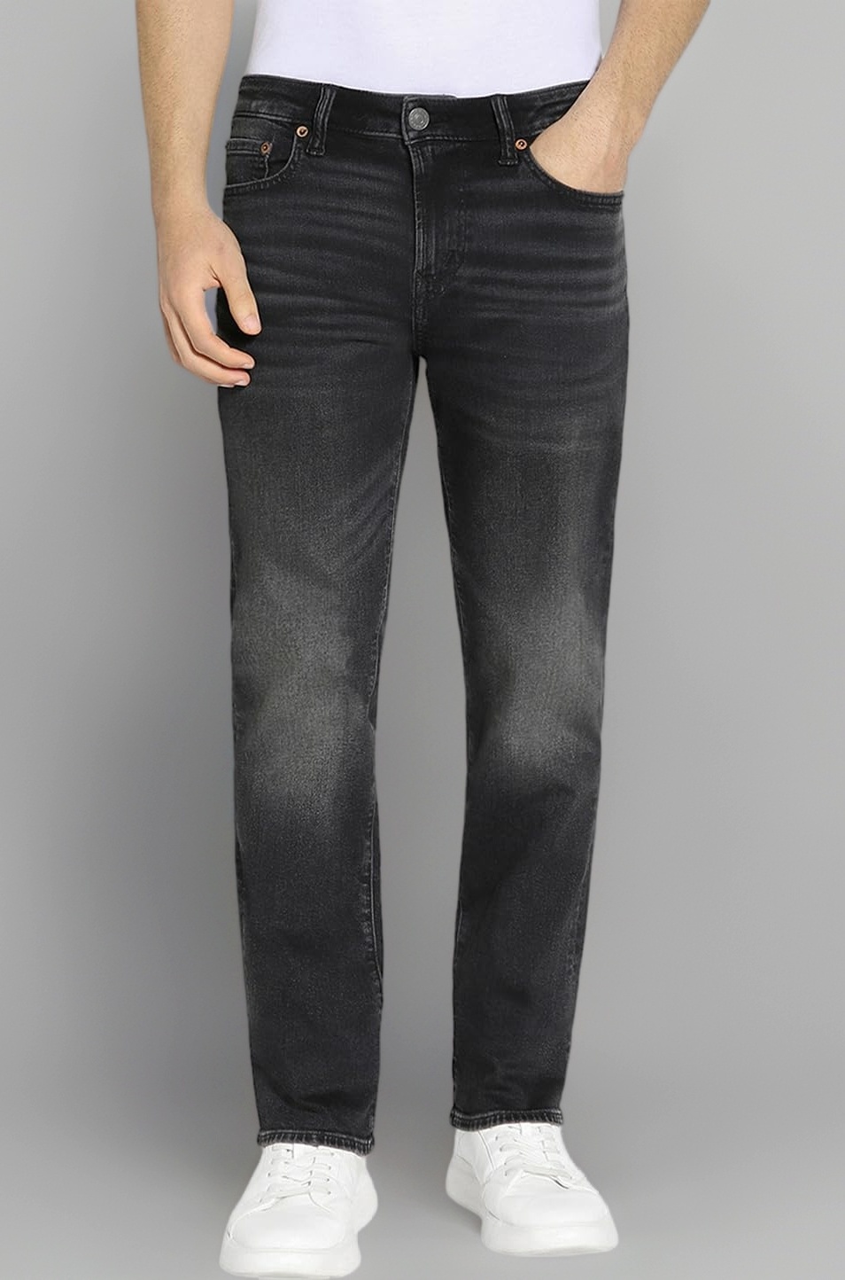 American Eagle Men Black Airflex+ Original Bootcut Jean