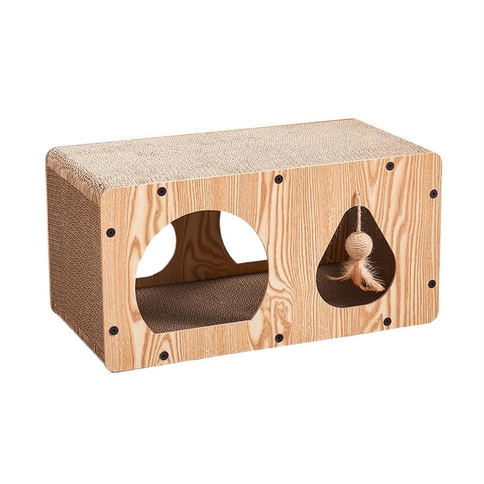 Lit résistant aux rayures et arbre à chat avec cachette protectrice