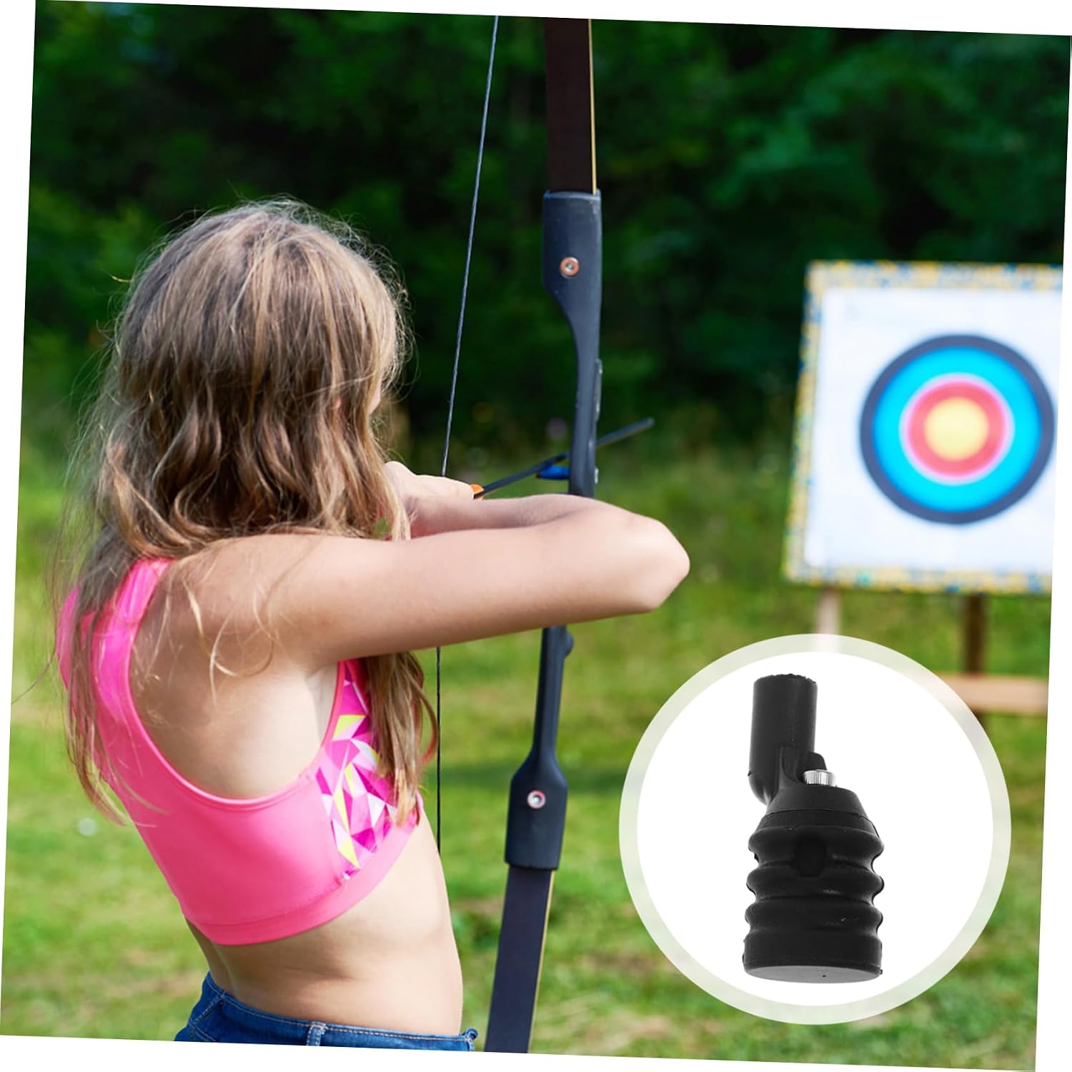 Sosoport 2pcs Archery Stabilizer Bow Vibration Broadband Damper Absorber Compound Bow Stabilizer Bowstring Bow and