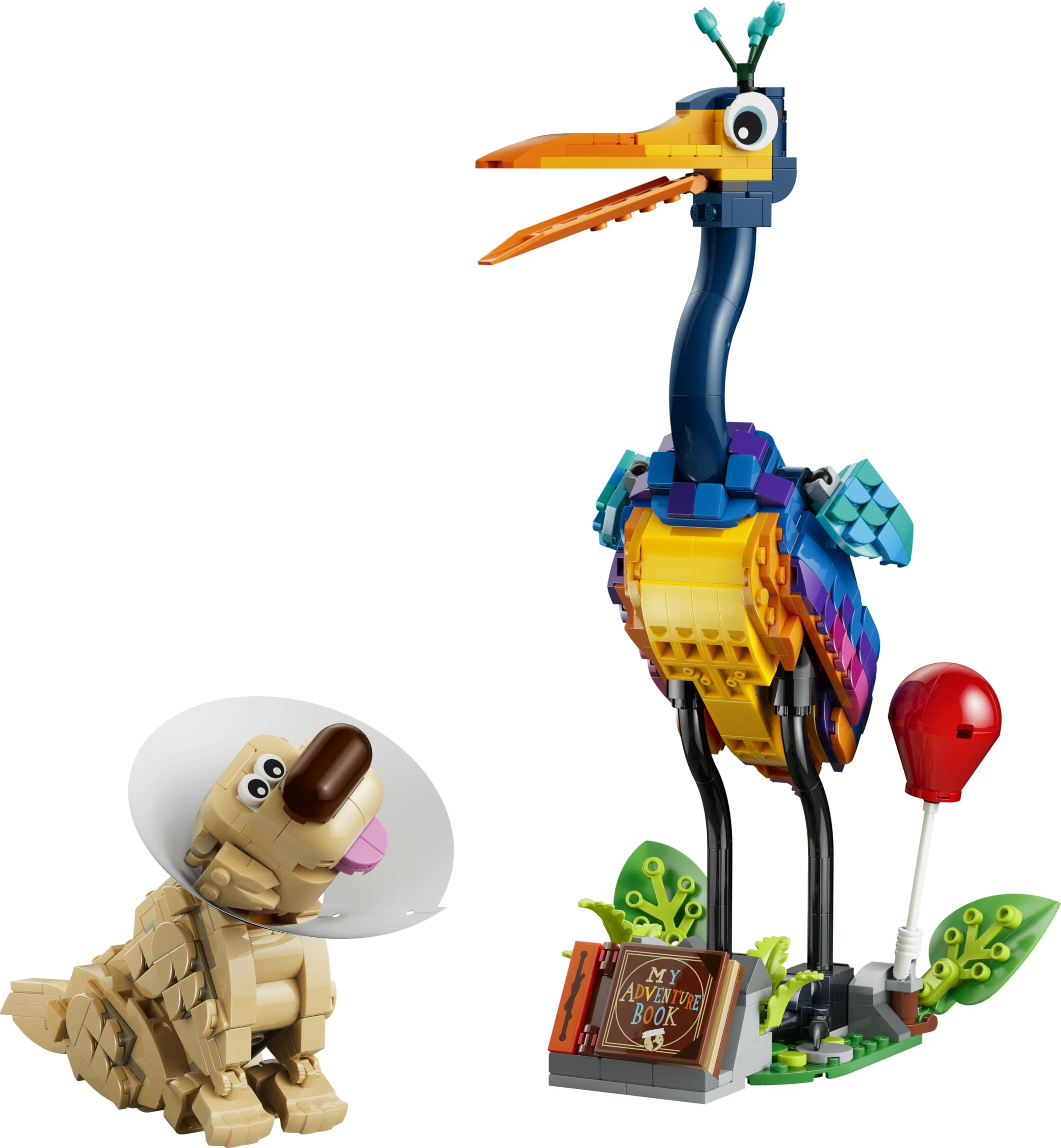 LEGO ǀ Disney et Pixar Kevin et Doug - Jouets - Chien Golden Retriever & Oiseau Exotique - Idée de Décoration de Chambre d'enfant DIY - Cadeau d'anniversaire Fille 9 Ans ou Fans du Film Là-Haut 43290