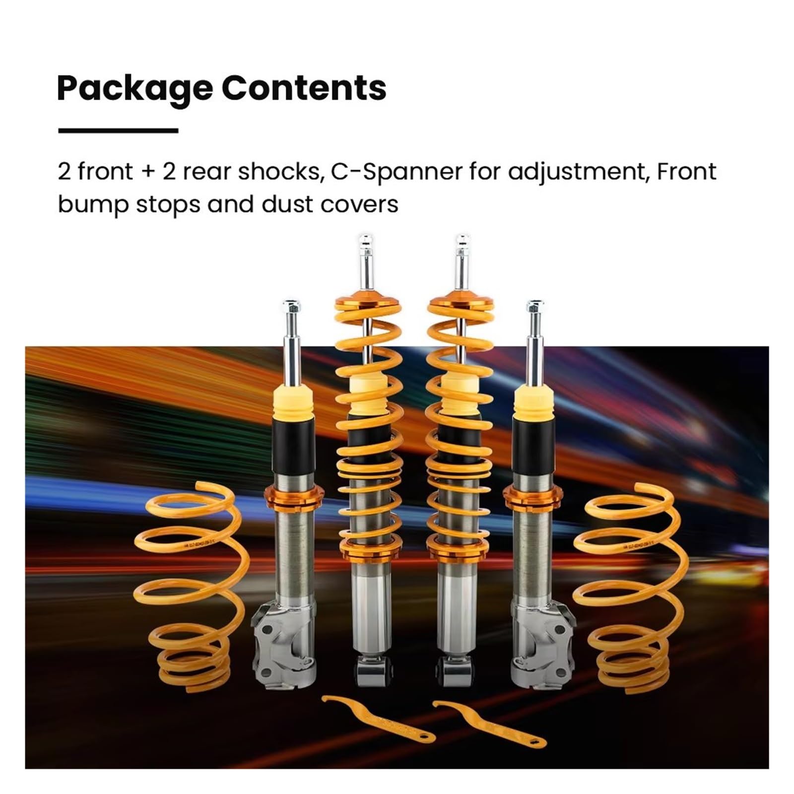 Amortisseur Susp Pour VW Pour Polo 6N MK3 Suspension Avant Arrière Gauche Droite Kit De À Ressorts Réglables