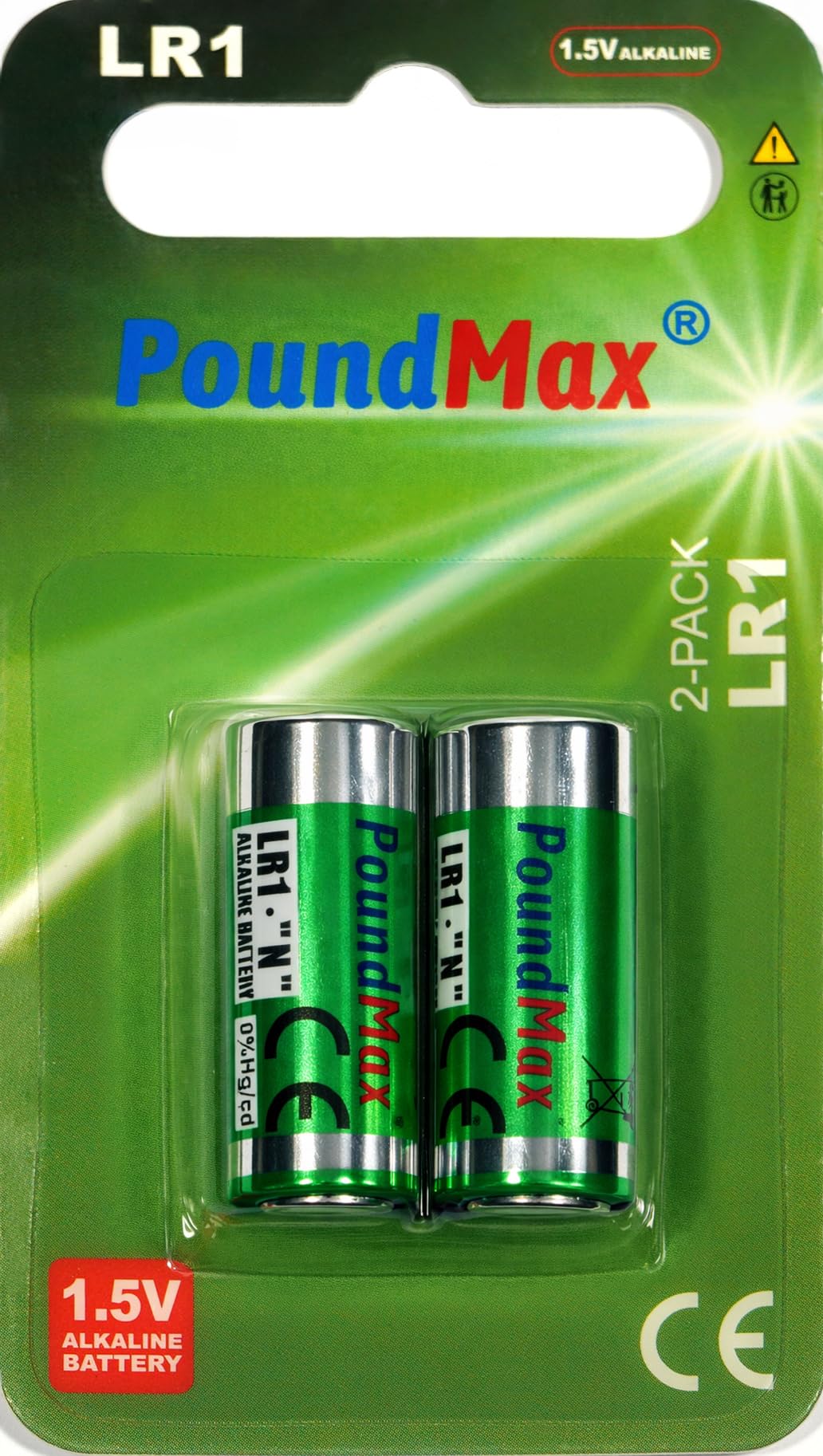 2 X 910A LR1 N Type MN9100 1.5V PoundMax Alkaline Batteries