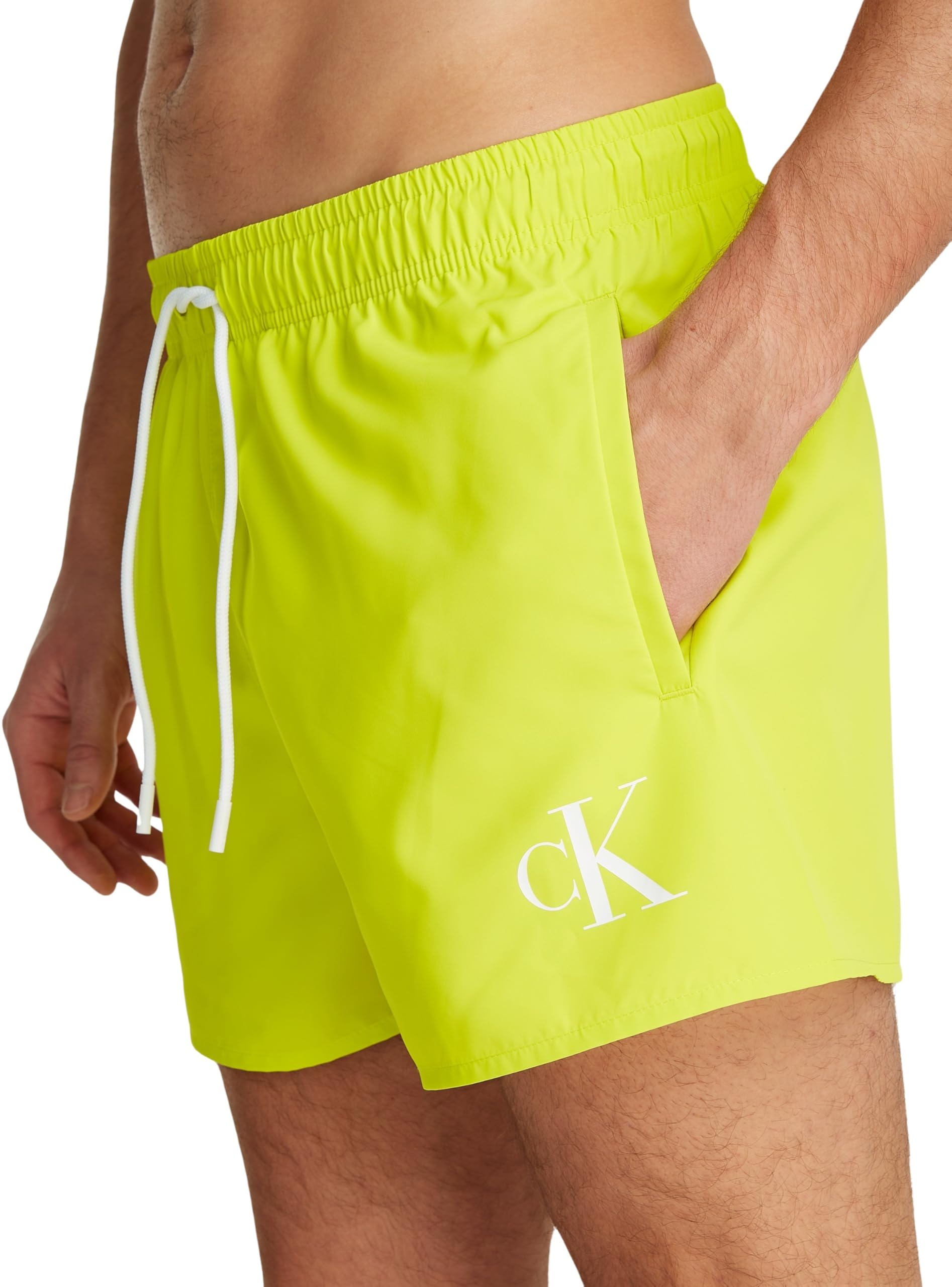 Calvin Klein Uomo Pantaloncino da Bagno Short Drawstring con Coulisse