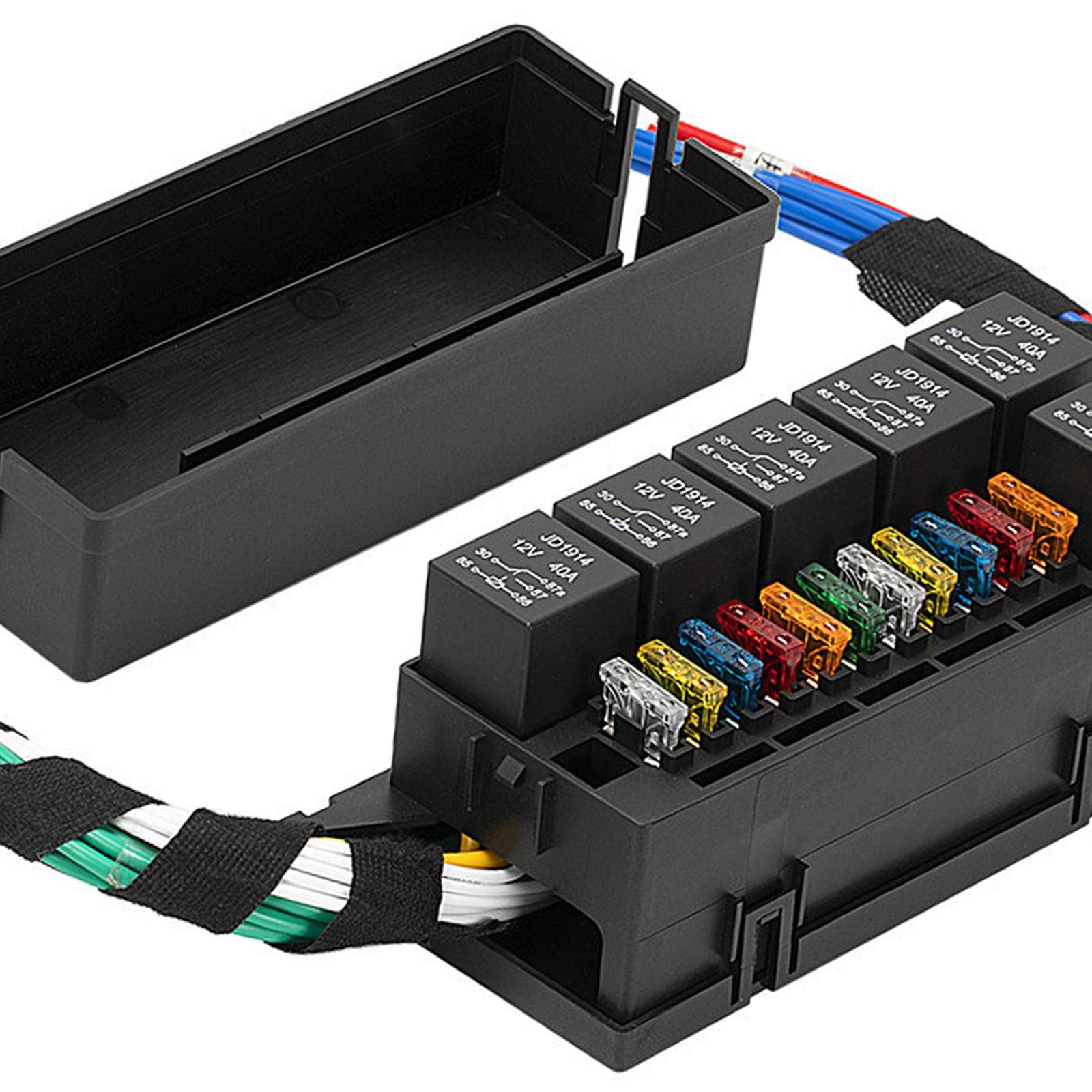Skrzynka bezpieczników i przekaźników 12 V 6 gniazd panel przekaźników 11 gniazd Atc/ato skrzynki bezpieczników styl B