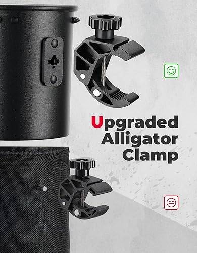 Miniatura 2 de KEMIMOTO - Portavasos para motocicleta, soporte mejorado para bebidas ATV con abrazadera de metal de 0.6 a 1.5 pulgadas, soporte para botella de