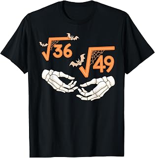 6 7 Halloween Math Square Root 67 Meme Gen Alpha Six Seven T-Shirt