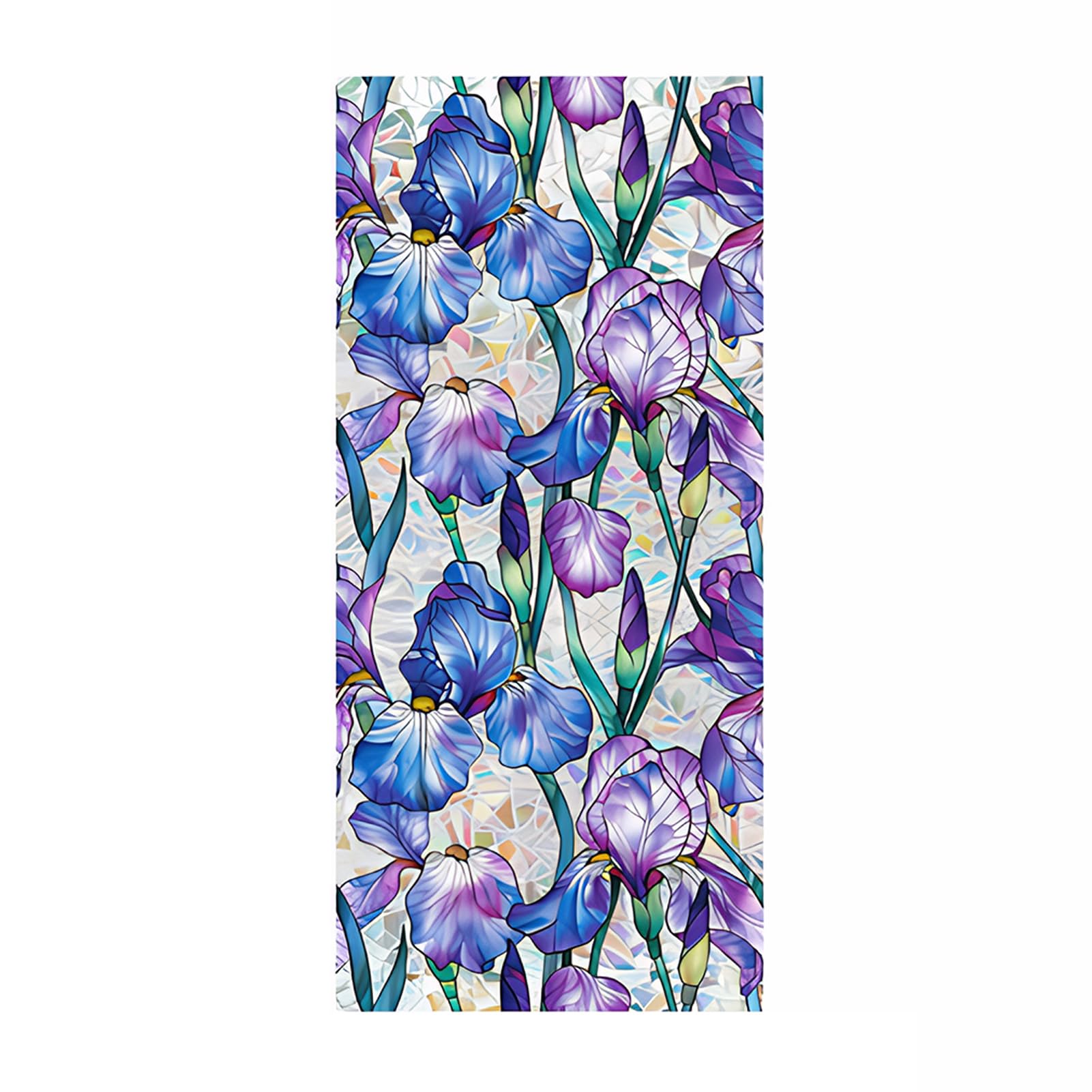 PIXZCSA Static Window Film Decorative Flowers Glass Clings Stickers Home Office Living Room Bedroom Door Decor 93 X 37 Inches, XCBL047, 43 * 100cm