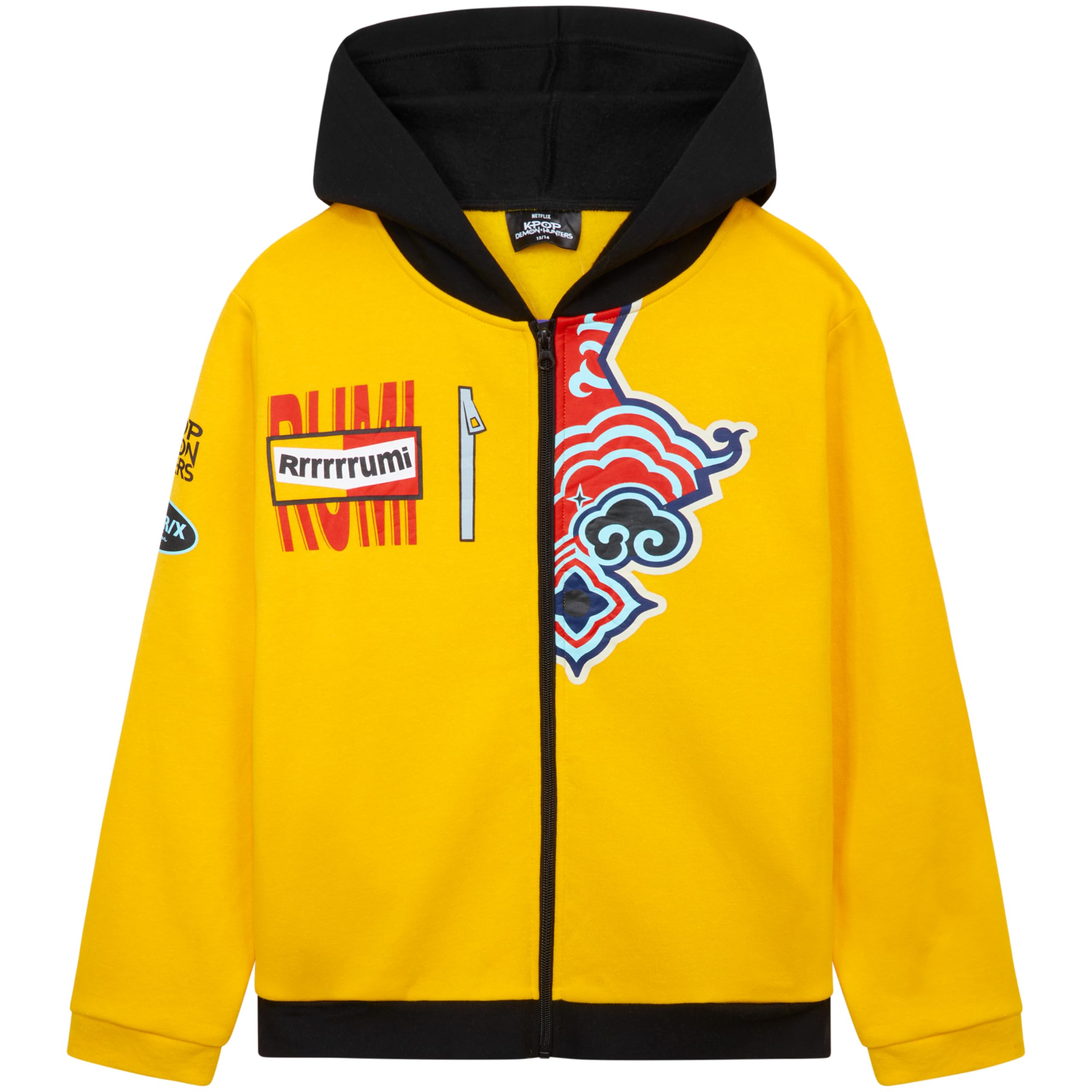 Get Trend KPop Demon Hunters dziewczęca bluza z kapturem, oficjalna licencjonowana bluza z kapturem Huntrix, kurtka z kieszeniami