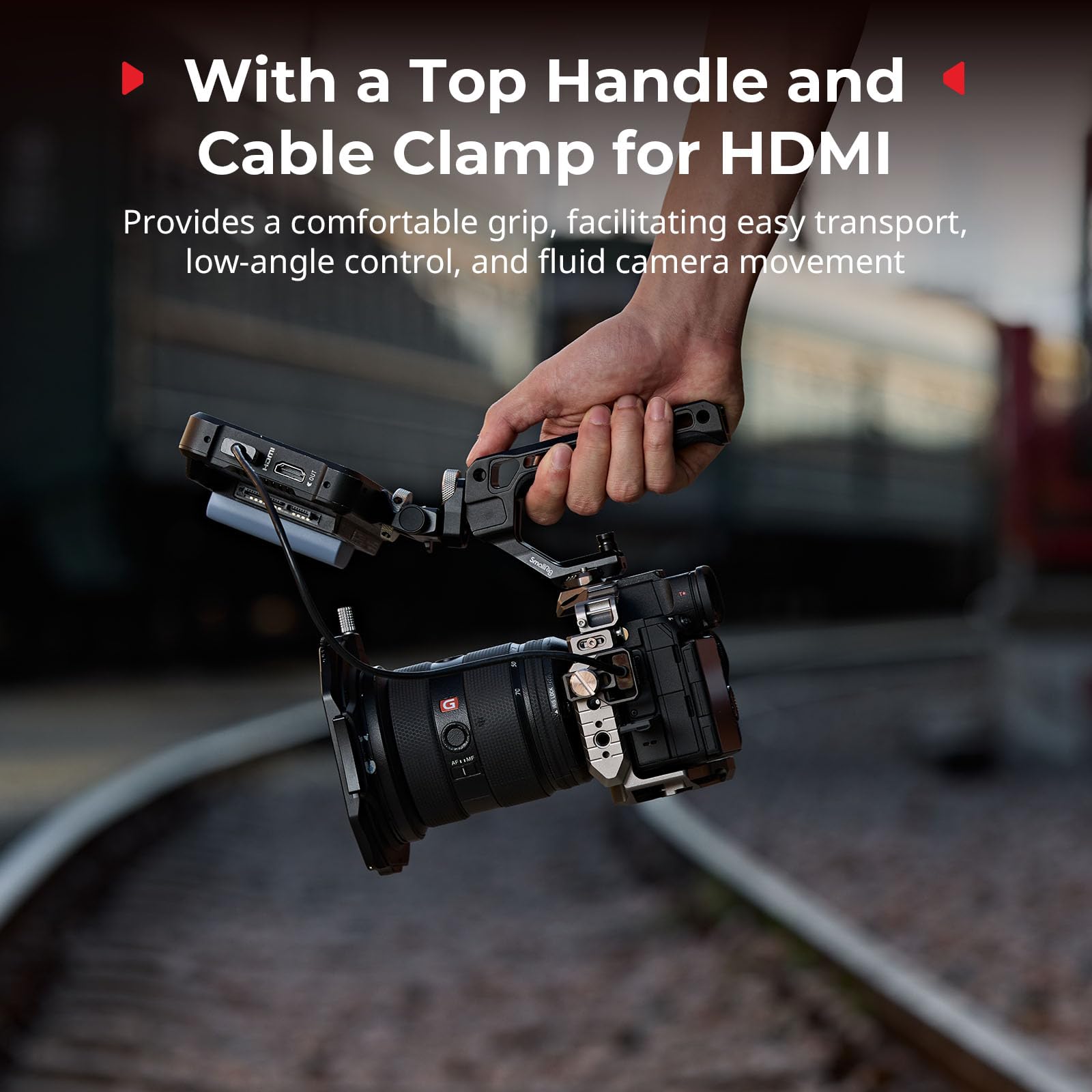 SMALLRIG A7 V / A7R V / A7 IV Kit de Base de Cage pour Sony Alpha 7 V/Alpha 7R V/Alpha 7 IV, avec Plaque de Dégagement Rapide pour Arca, Poignée Supérieure et Serre-Câble pour HDMI Inclus - 6025