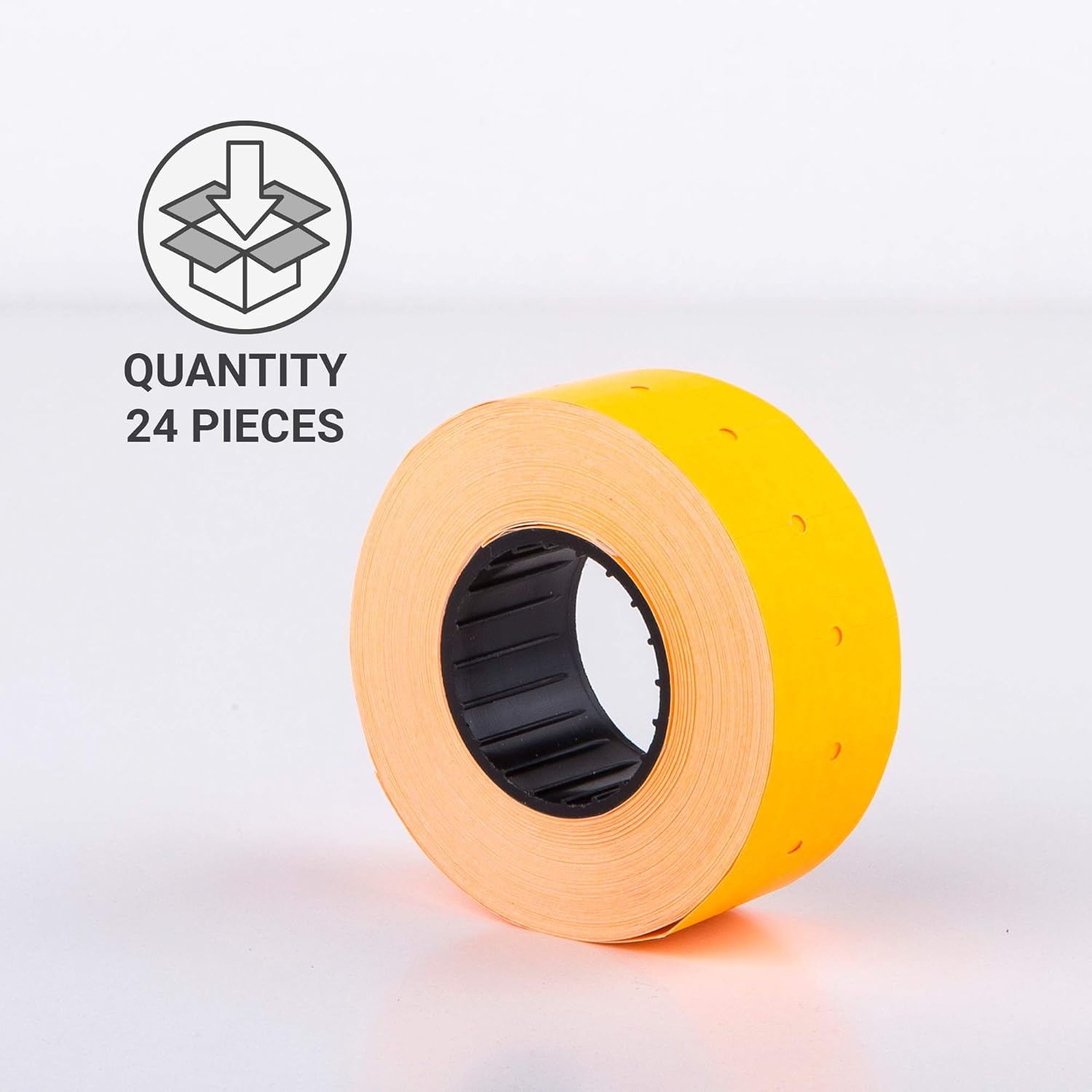 (24 Rolls) Orange 21 x 12 mm Colored Paper Sticker Price Gun