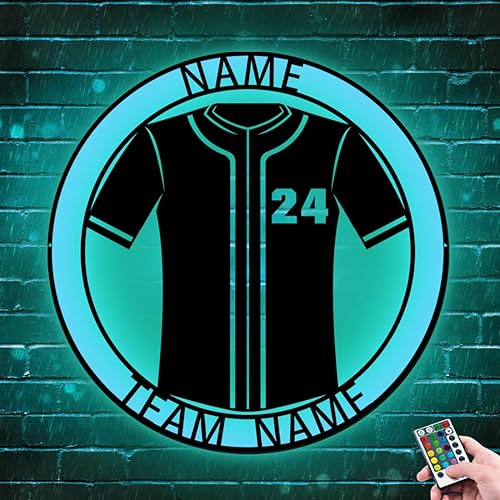 Miniatura 7 de Letrero de neón de metal personalizado para pared, letrero de jersey de fútbol, letrero LED con nombre, letrero de nombre de jersey personalizado,