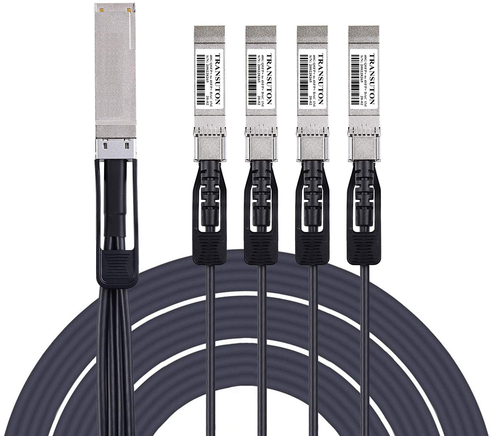 Kabel 40G QSFP+ do 4xSFP+ Breakout Twinax | 40 Gbps-CR4 DAC pasywny kabel DAC do urządzeń Arista CAB-Q-S-5M, 5 metrów (16,4 stóp)