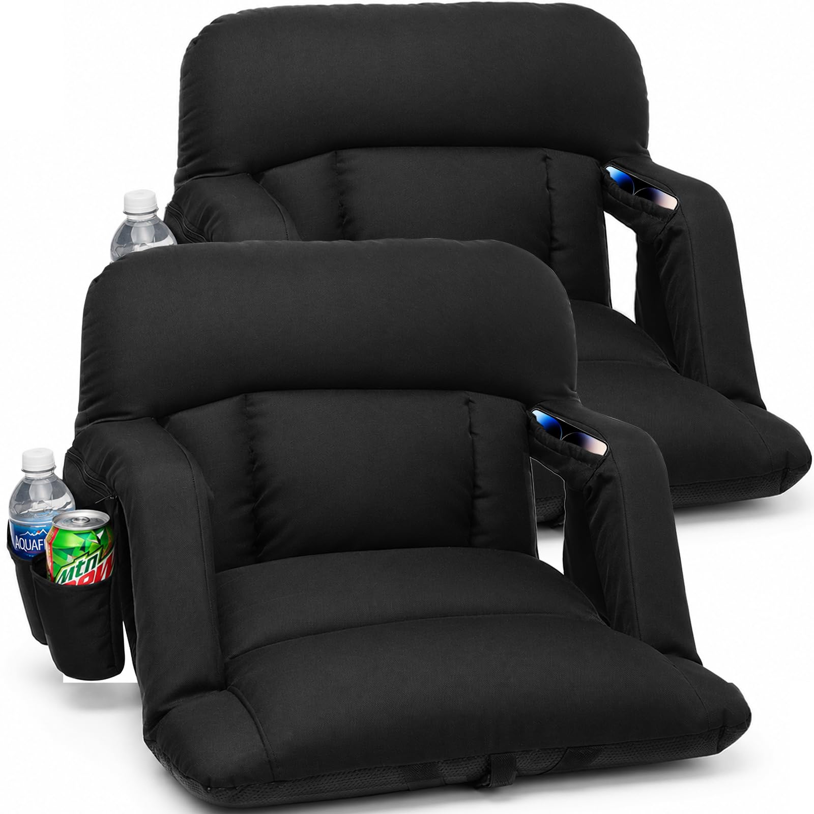 Suteck Stadium Seats with Back Support 2 Pack, Sofa Style Bleacher Chair