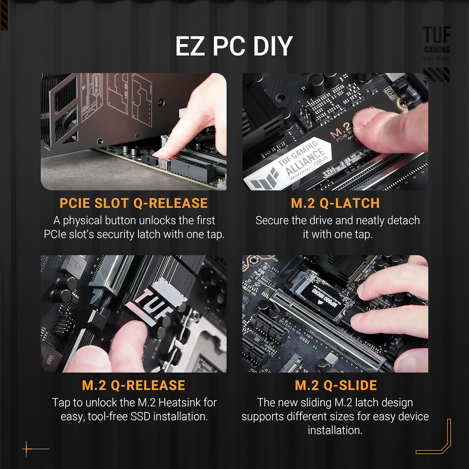 ASUS TUF Gaming Z890-PLUS WiFi Mainboard Sockel Intel LGA 1851 (ATX, PCIe 5.0, DDR5, DisplayPort, HDMI, Thunderbolt 4, 4X M.2, WiFi 7, Q-Release, Aura Sync)