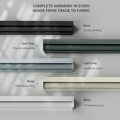 Miniatura 2 de Boolegon Persianas enrollables opacas sin cordón, con protección UV, aislamiento de calor de resorte, ahorro de energía, para oficina en casa,