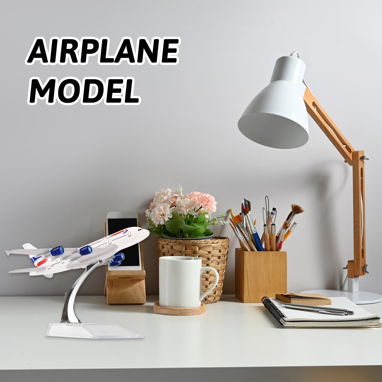 teashow Airbus A380 Model Plane 1/400 16cm Diecast Airplane, British Airways Plane Alloy Metal Aircraft Toys for Children Aviation Enthusiast Table Decoration - Image 4