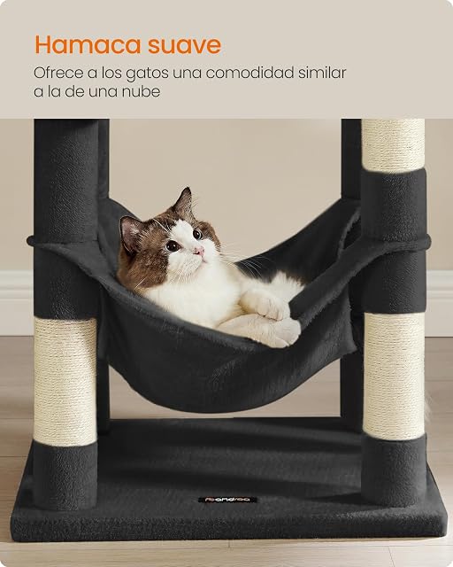 Foto 4 de 7 de Feandrea Árbol para Gatos, Altura 137,7 cm, con 4 Postes Rascadores
