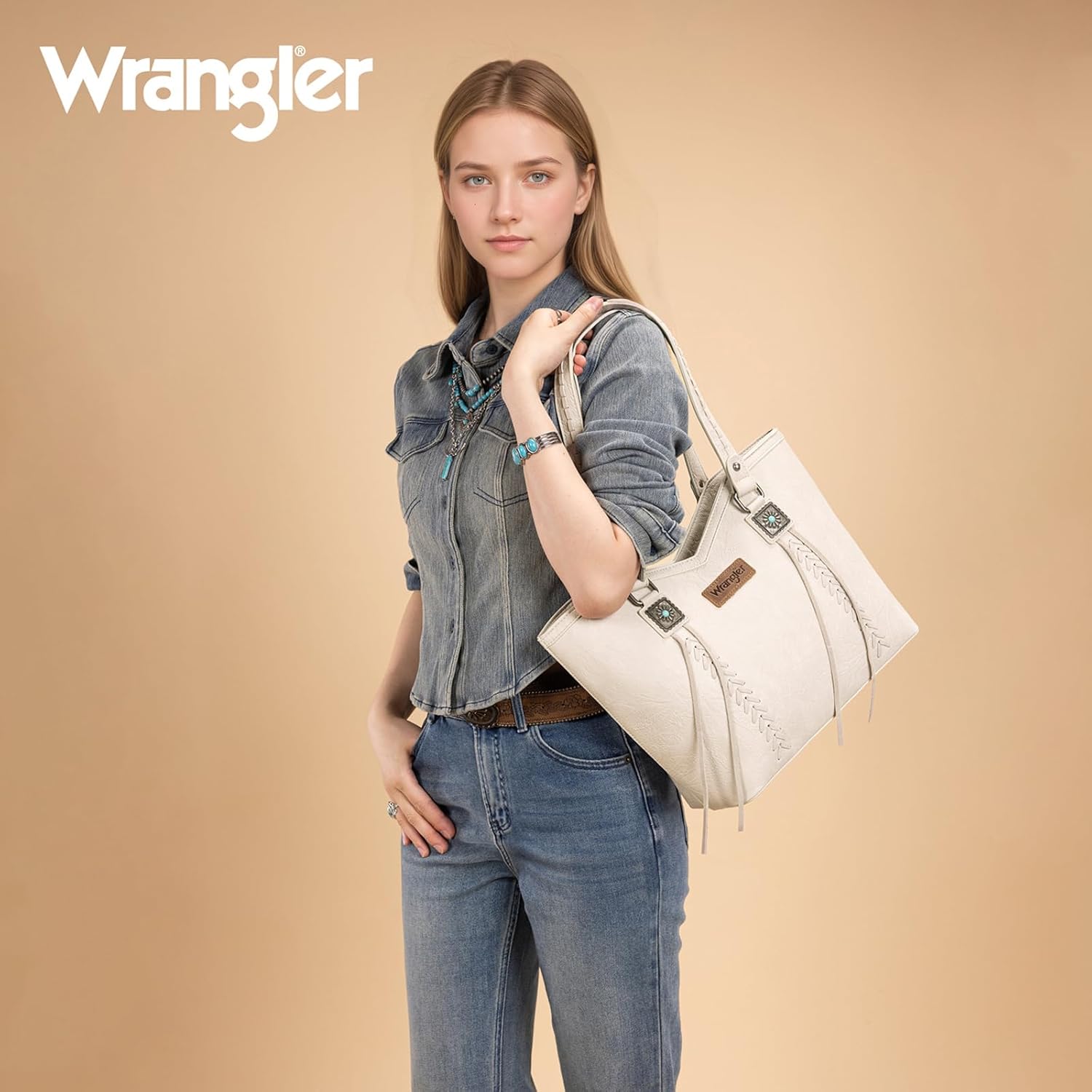 Montana West Wrangler Tote Bag for Women Top Handle Ladies Shoulder Bags - Image 2