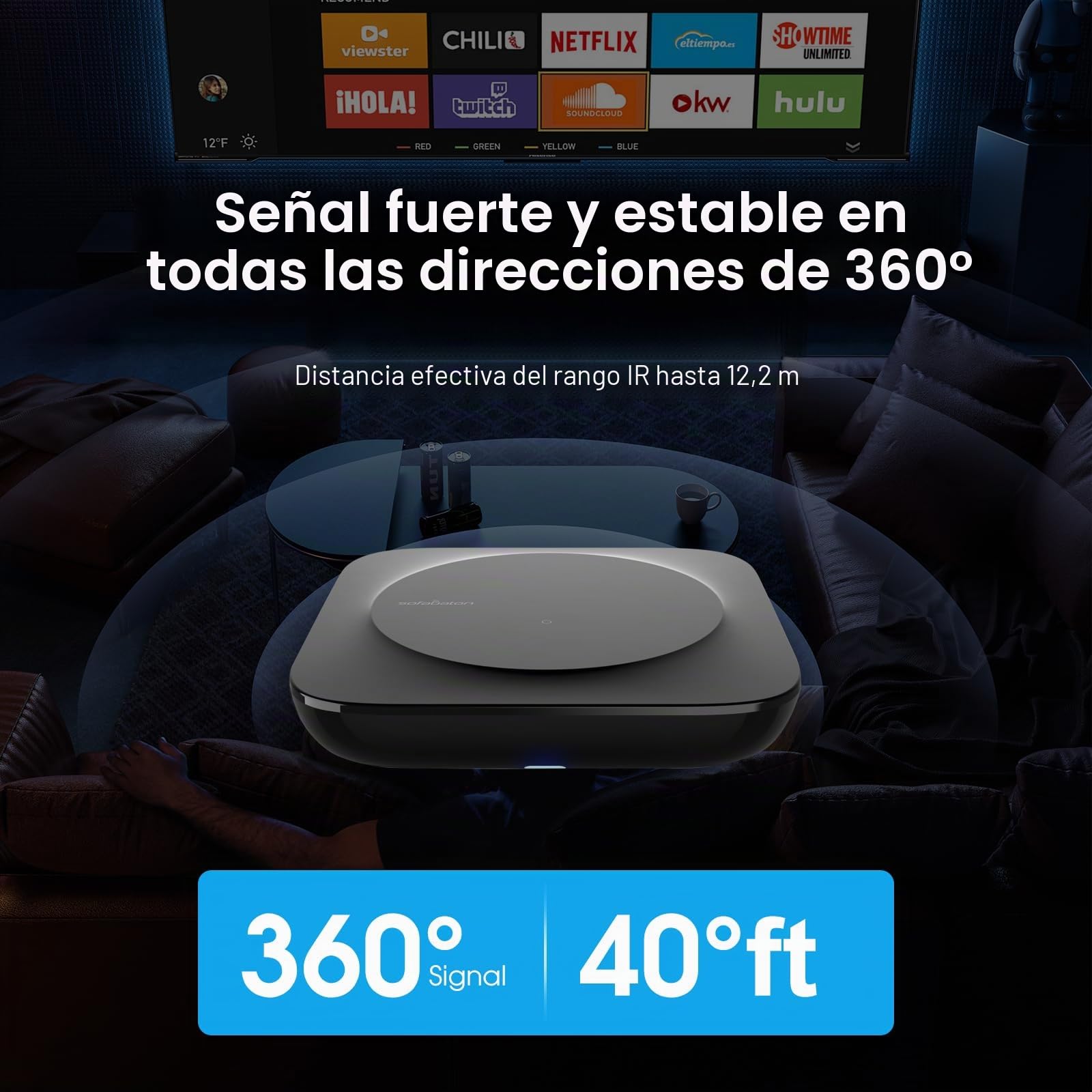 SofaBaton X1S - Mando a distancia universal con concentrador para actividades de un solo toque, ajuste de la aplicación SofaBaton compatible con más de 60 dispositivos