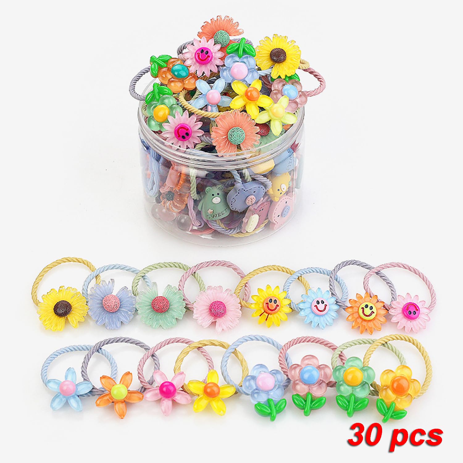 30 pcs Elastic Hair Bands Ties Accessories