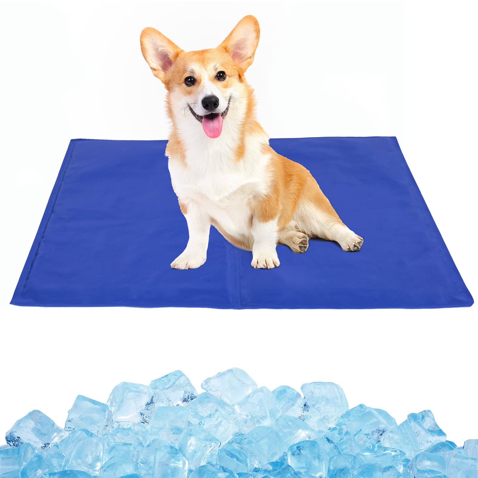 Dono Tappetino di raffreddamento per cani, resistente per animali domestici, tappetino di ghiaccio riutilizzabile per gatti, letto estivo per cani, auto-raffreddamento, gel non tossico, M, L, XL