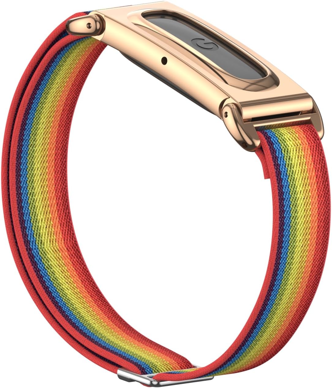 Miimal Nylon Band for Google Fitbit Air, Soft Stretchy Superknit Nylon Band Metal Case Anti-Sweat Sport Replacement Breathable Woven Wristband Bumper Case for Fitbit Air for Women Men