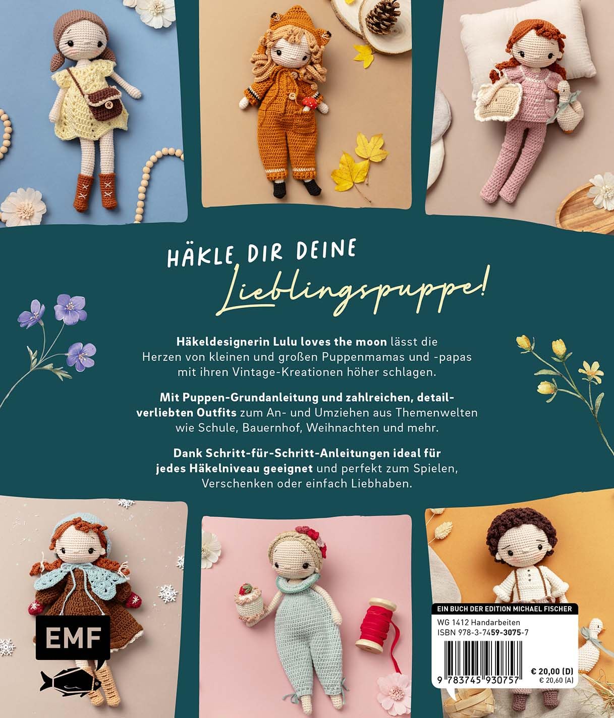 Lulu loves the moon - Amigurumi-Lieblingspuppen häkeln mit @lululovesthemoon: Mit hübschen Outfits und Accessoires im Vintage-Stil zum immer wieder An- und Umziehen
