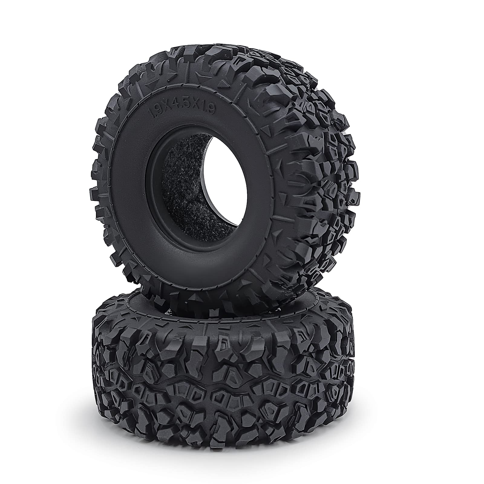 QUPA AM STORE RC Rubber 1.9 Crawler Tires 114MM 4PCS for 1/10 Upgrades TRX4 SCX10 D90 RC Crawler Car