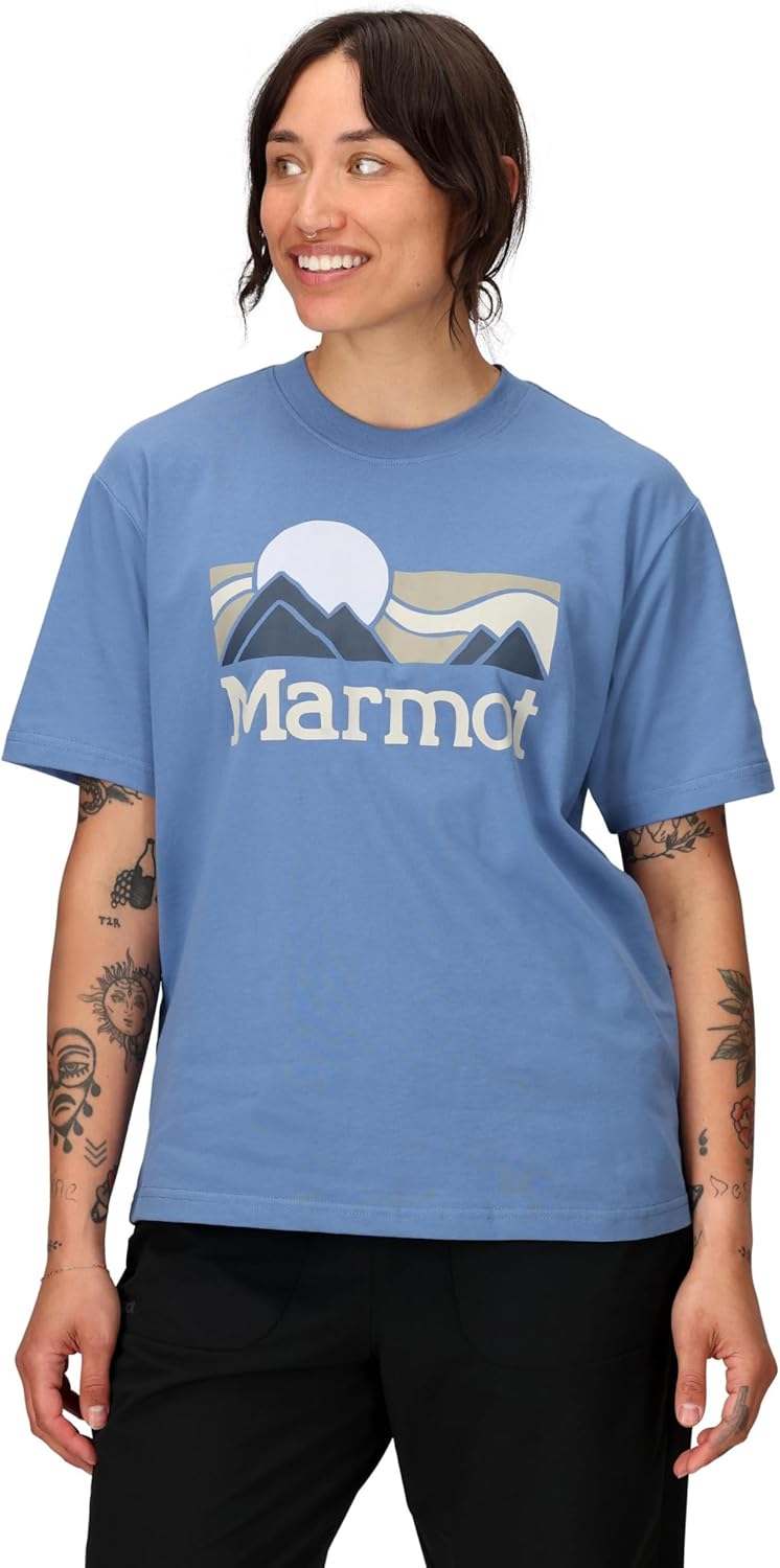 MARMOT Women's Coastal Short-Sleeve T-Shirt - Screen Printed Graphic on Soft, Breathable, Eco-Friendly Cotton/Poly Blend