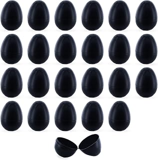 BestPysanky 24 Matte Blackboard Plastic Easter Eggs 2.25 Inches