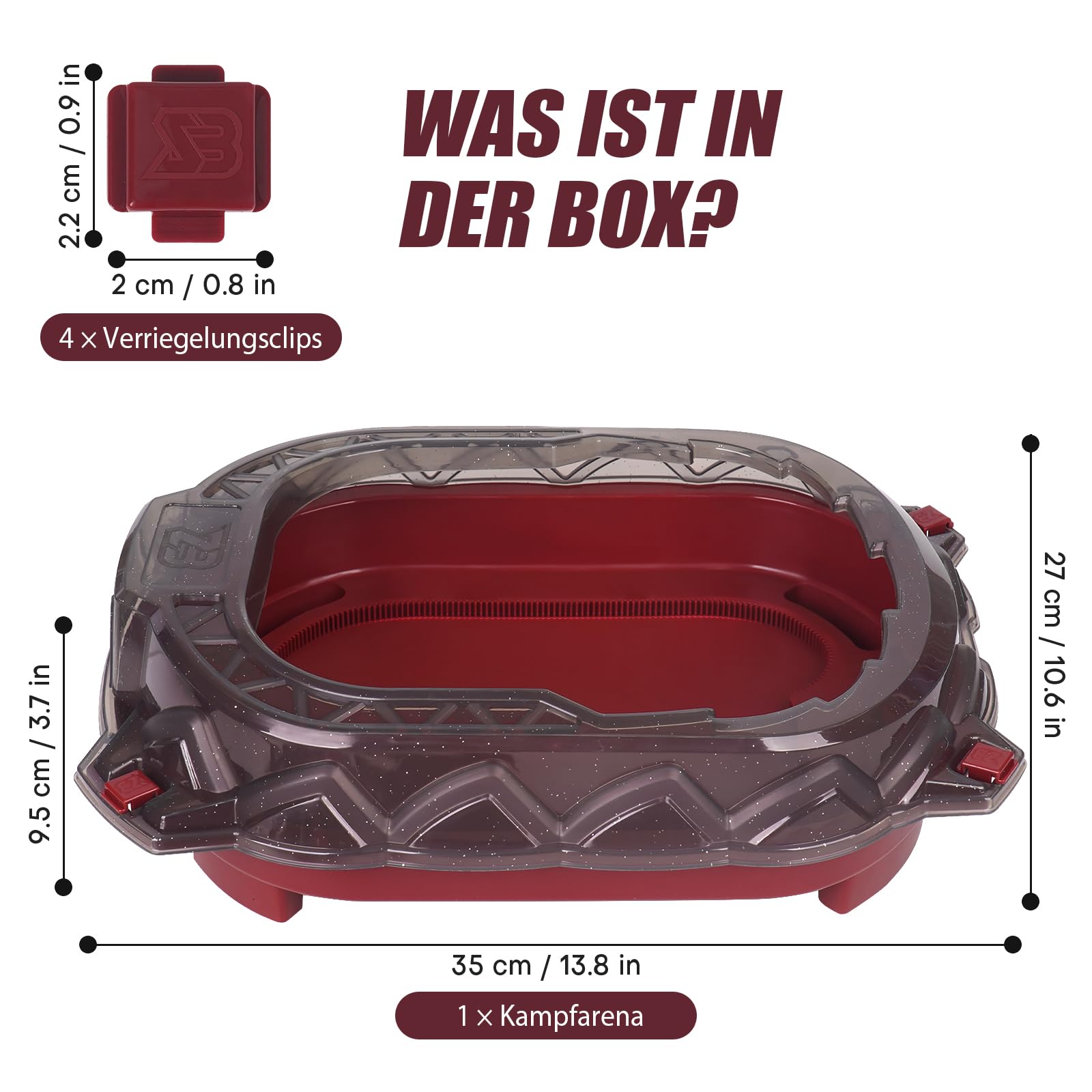 X Stadion Kampfset, Spinning Tops Arena mit Speedstrecke & geschlossenem Dach, Hochwertiger Kunststoff, Kompatibel mit X Kreiseln, Geschenk für Jungen Mädchen ab 6 Jahren (Nur Stadion)