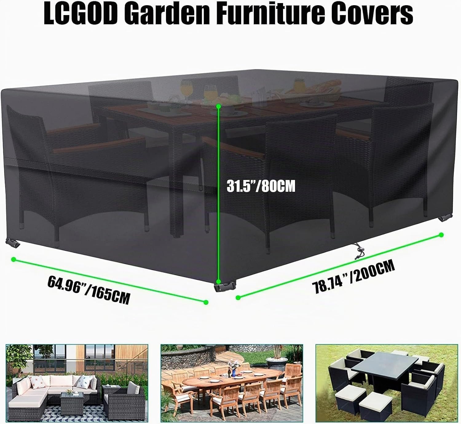 Housse Table de Jardin Exterieur Housse Salon de Jardin 135x90x70cm - Analyse des détails et conception