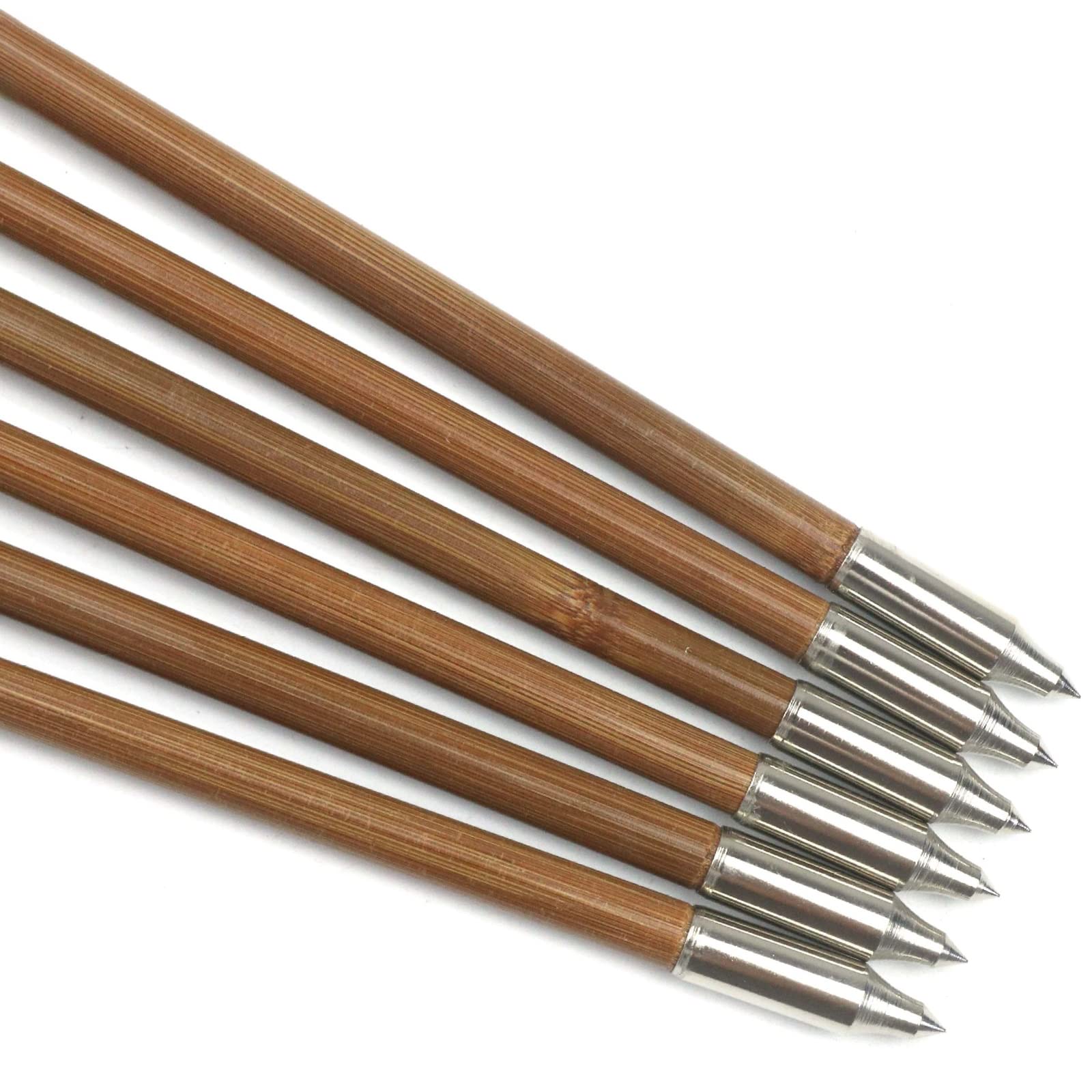 Flèches En Bambou Traditionnelles 33" - 12 Pièces - Fait Main Pour Chasse à L'arc
