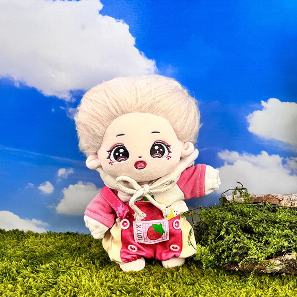Ropa Para Muñeca De Peluche De 20 Cm | Conjunto De Sudadera Con Capucha Y Overol De Frutas Para Muñecas Suaves De 8 Pulgadas