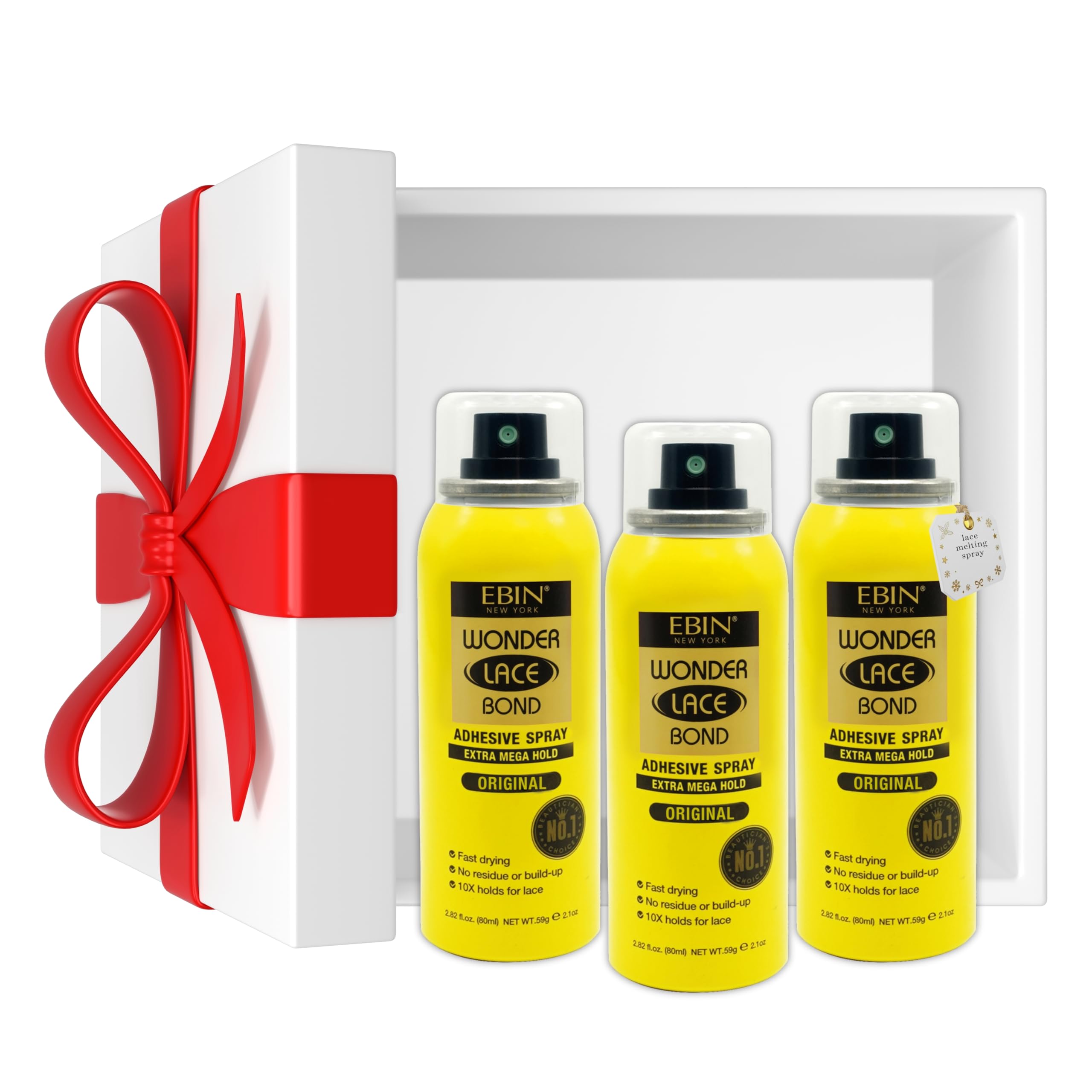 EBIN NEW YORK Wonder Lace Bond Adhesive Spay (Original 2.7oz / 80ml) - 3pack