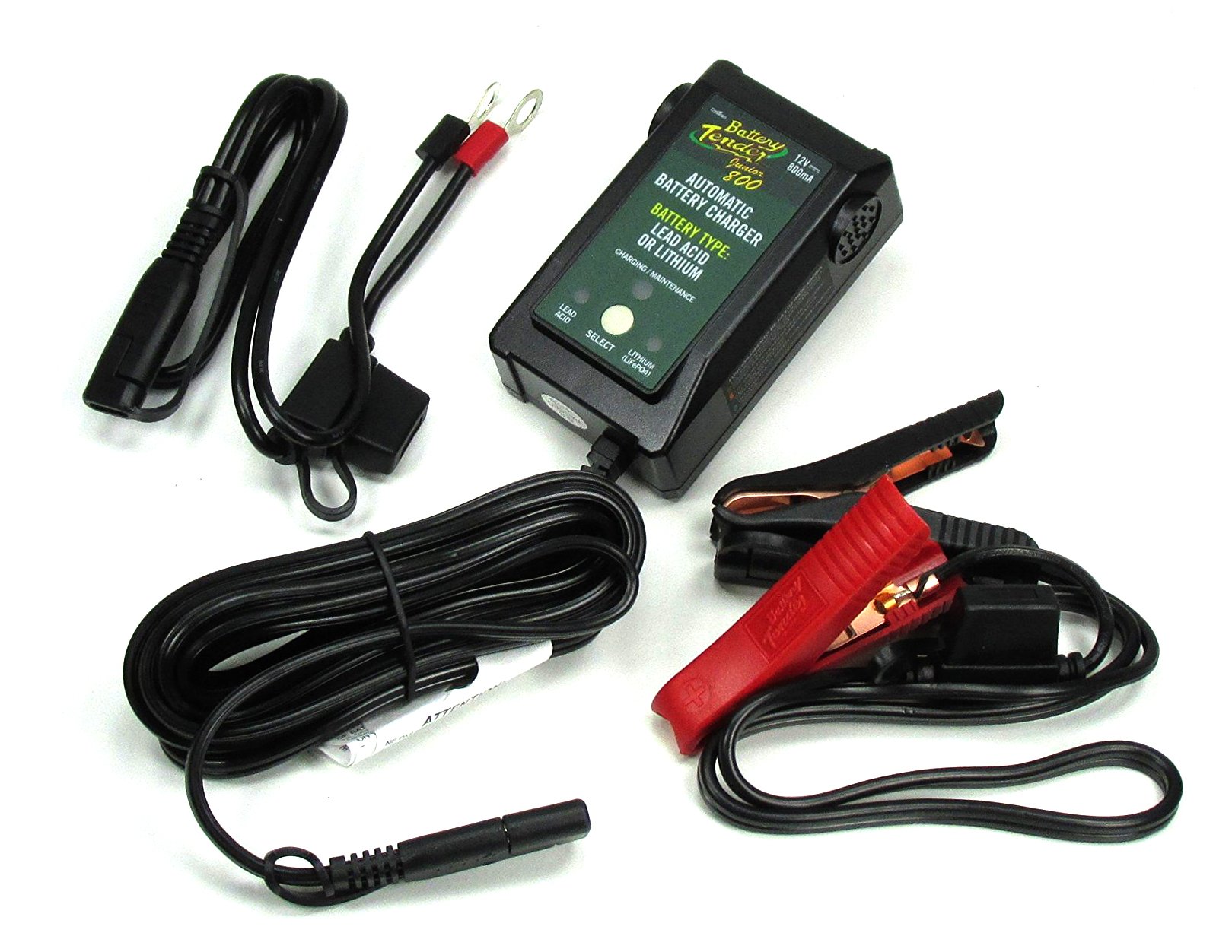 Battery Tender 022-0199-DL-EU Chargeur mantenedor de batteries de lithium, AGM, GEL, et acide, 12v, 800mA Junior