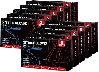 PROMEDIX P Nitrile Disposable Gloves,4mil-100 Count,Gloves Disposable Latex Free,Powder Free for Cooking,Household,Food safe