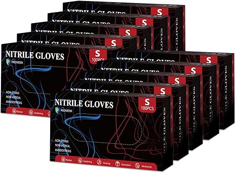 PROMEDIX P Nitrile Disposable Gloves,4mil-100 Count,Gloves Disposable Latex Free,Powder Free for Cooking,Household,Food safe