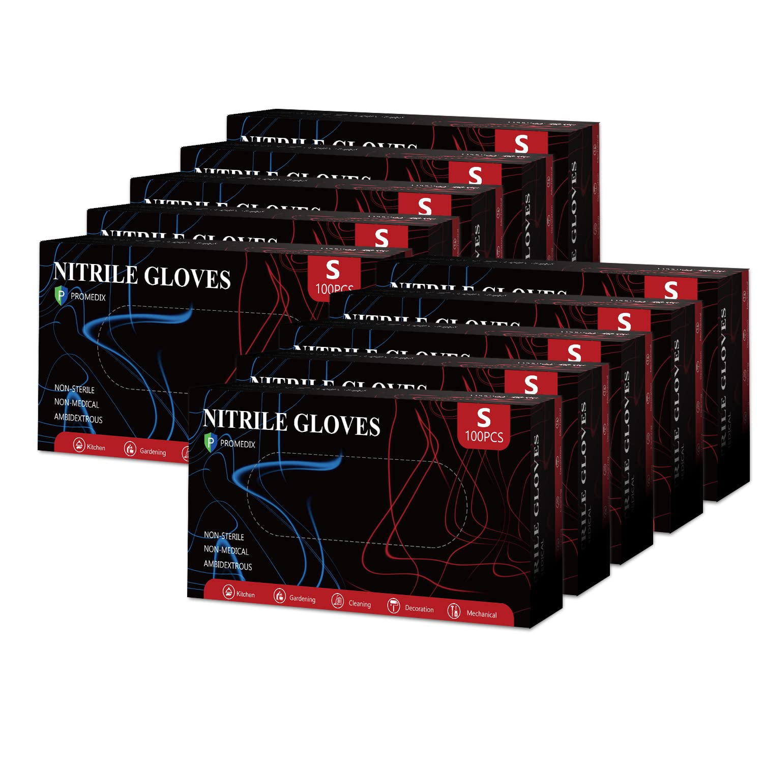 PROMEDIX P Nitrile Gloves, 4mil100 Count, Gloves Disposable Latex Free